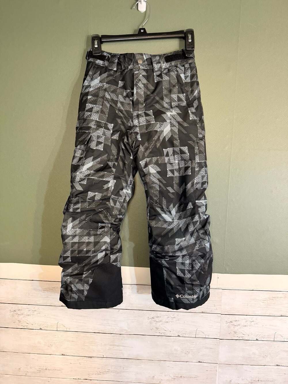 Columbia Omni-Heat Snow Pants Size S Black Geometric Ski Snowboard